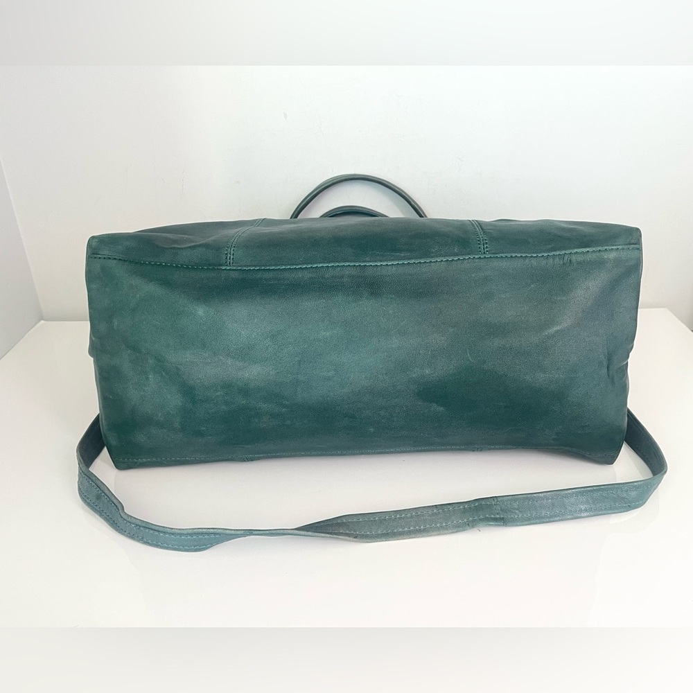 Longchamp Dark Green Leather Shoulder Bag - Picture 5 of 14